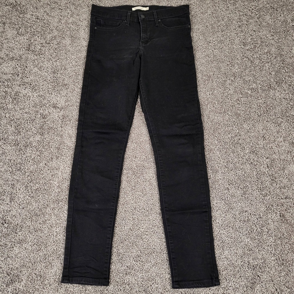 Levis 311 Shaping Skinny Jeans Womens 28 Black‎ Excellent Mid Rise Denim